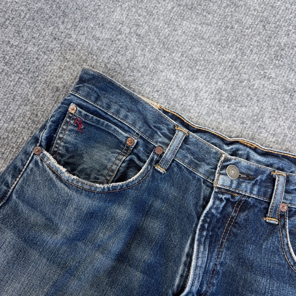 Polo Ralph Lauren Jeans Men 32x30 (FIT 34) Hampton Straight Distressed Denim‎ - Picture 7 of 14